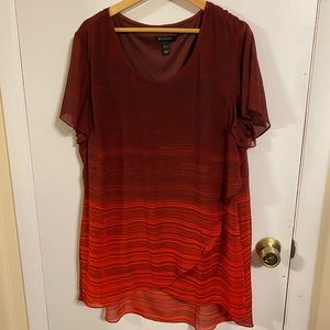 Red and maroon shirt
